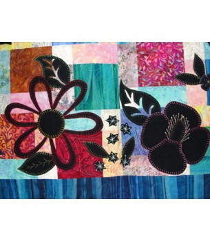 Seasonal Blooms-Batik Quilt Kit